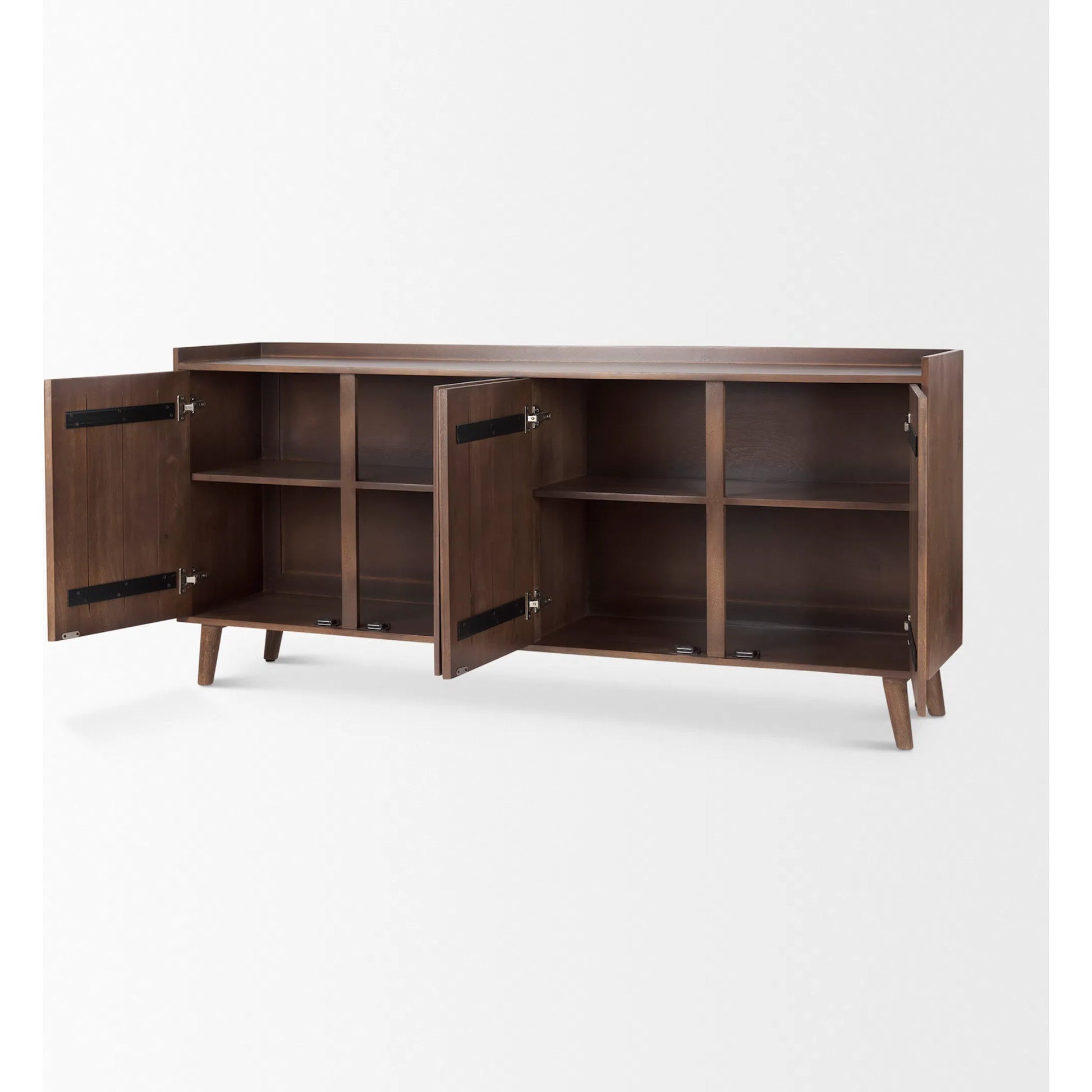 Lillie Sideboard by Mercana in brown. Made from solid wood in a transitional style.