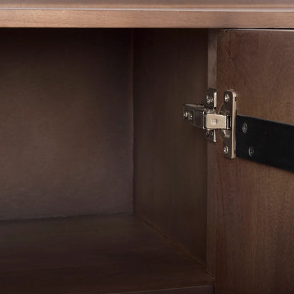 Lillie Sideboard by Mercana in brown. Made from solid wood in a transitional style.
