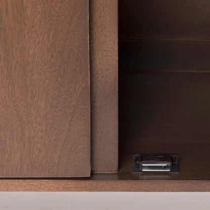 Lillie Sideboard by Mercana in brown. Made from solid wood in a transitional style.