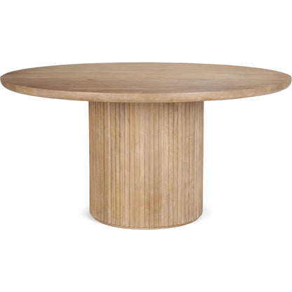 Terra Round Dining Table by Mercana. Made from solid wood in a traditional style.