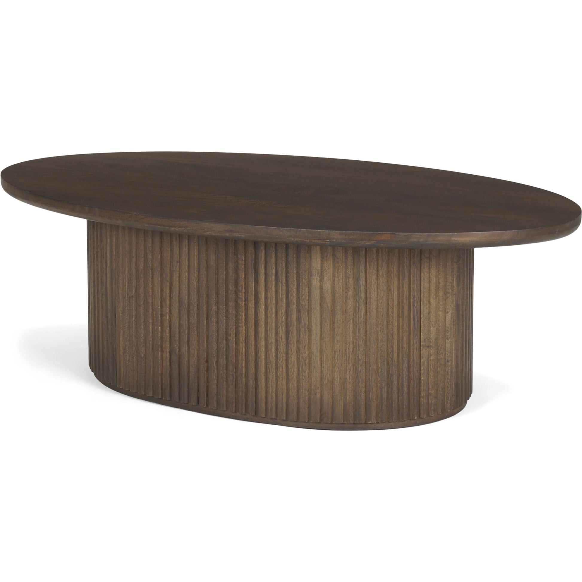 Terra Oval Coffee Table by Mercana. Made from solid wood in a traditional style.