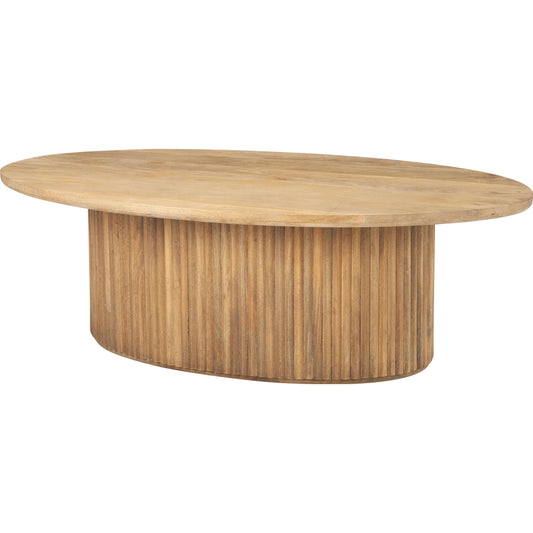Terra Oval Coffee Table by Mercana. Made from solid wood in a unique style.