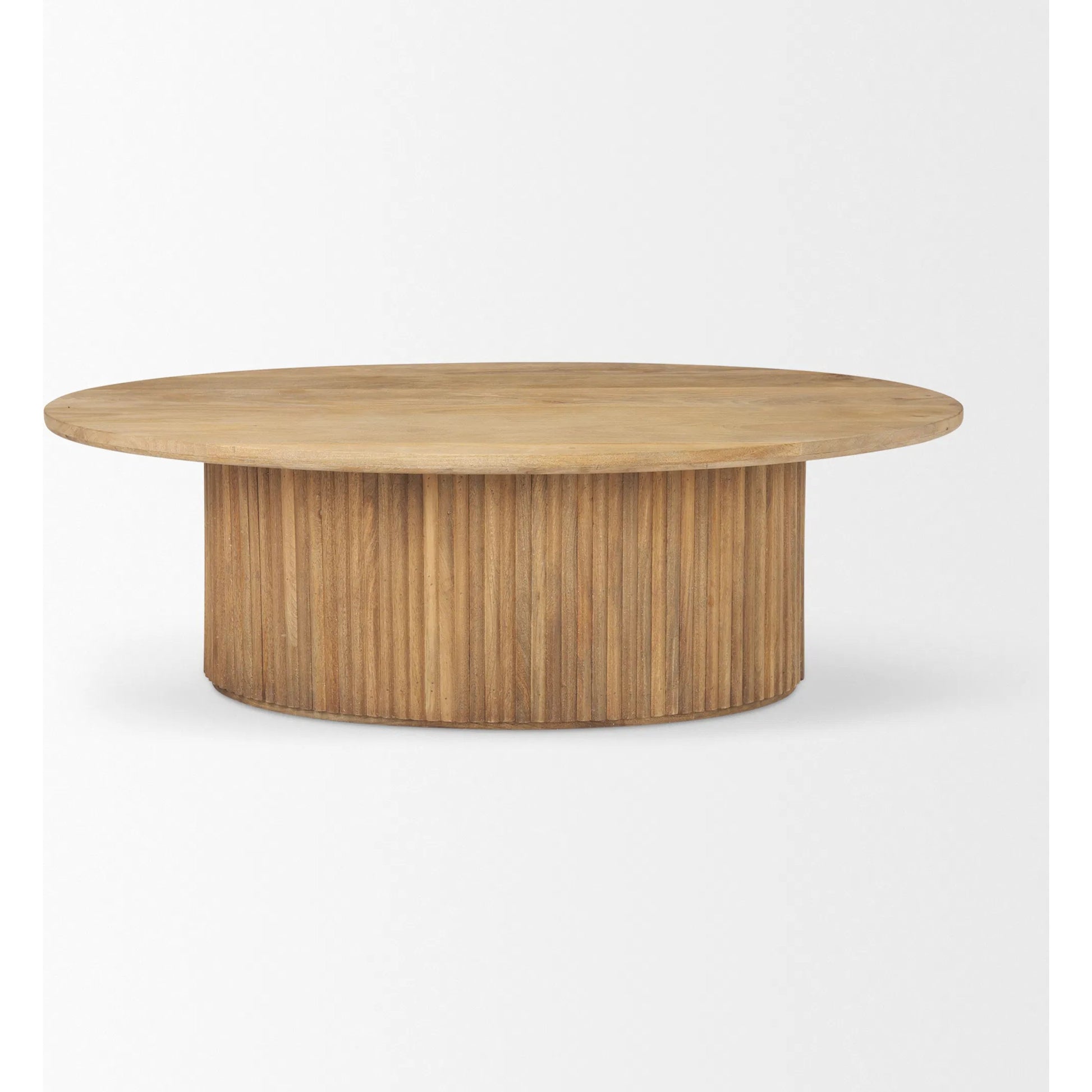 Terra Oval Coffee Table by Mercana. Made from solid wood in a traditional style.