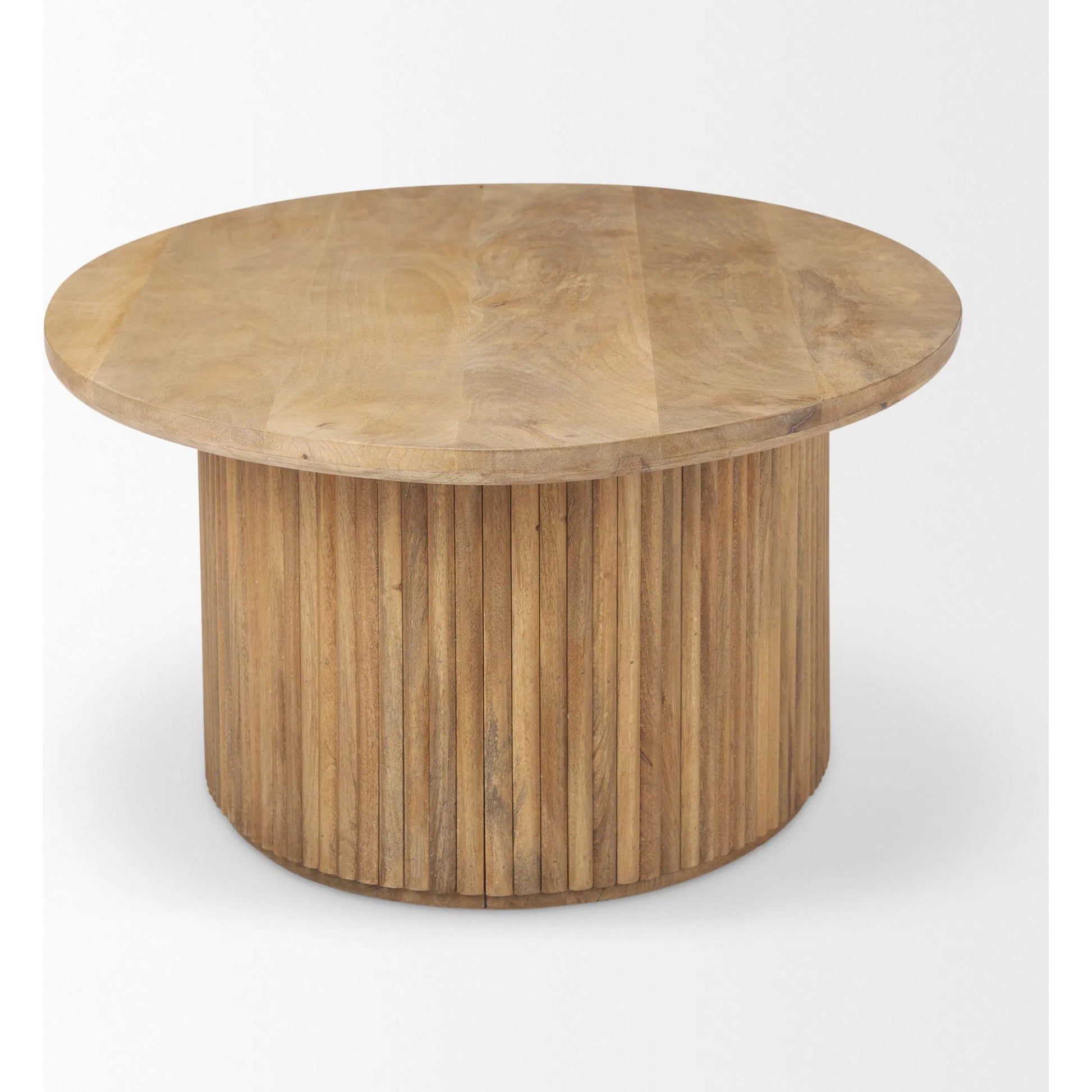 Terra Oval Coffee Table by Mercana. Made from solid wood in a traditional style.