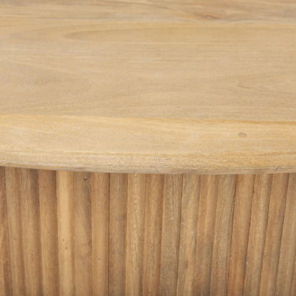 Terra Oval Coffee Table by Mercana. Made from solid wood in a traditional style.