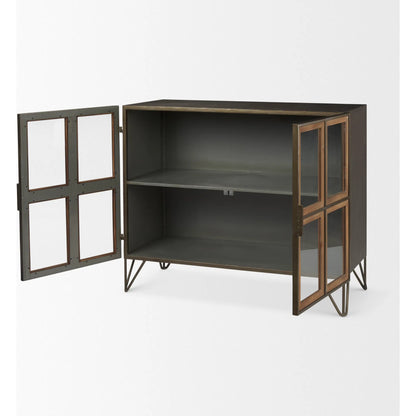 Pandora Accent Cabinet by Mercana in brown. Made from iron in a unique style.
