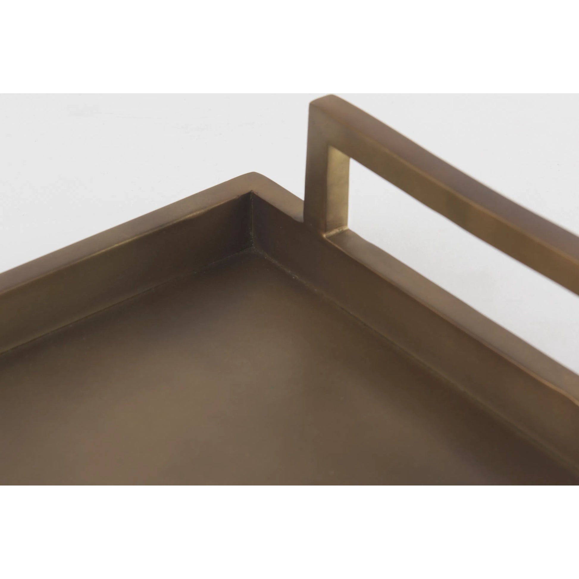 Shay Tray by Mercana in gold. Made from metal in a modern style.
