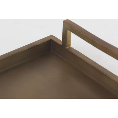 Shay Tray by Mercana in gold. Made from metal in a modern style.