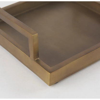 Shay Tray by Mercana in gold. Made from metal in a modern style.