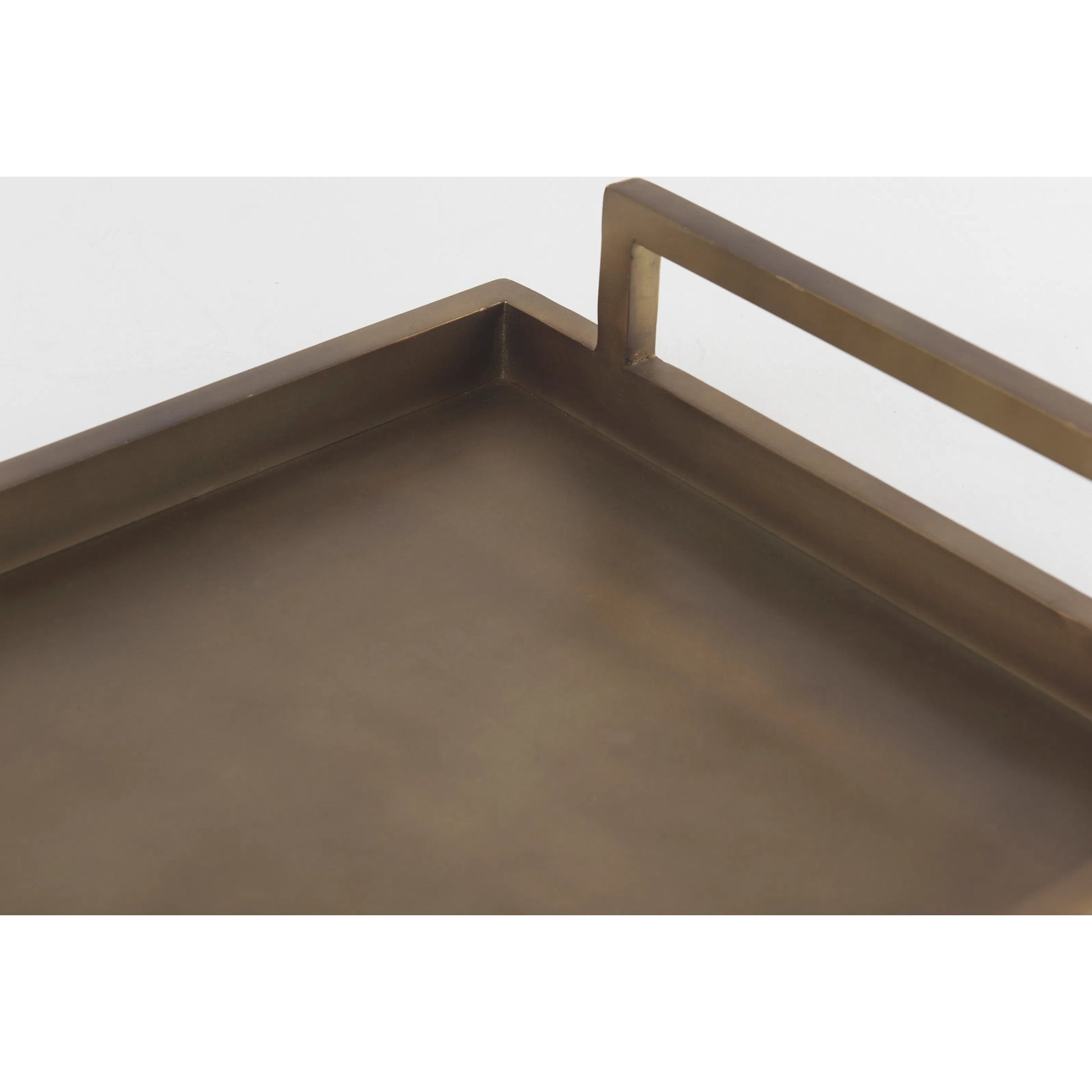 Shay Tray by Mercana in gold. Made from metal in a modern style.