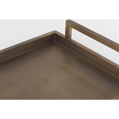 Shay Tray by Mercana in gold. Made from metal in a modern style.
