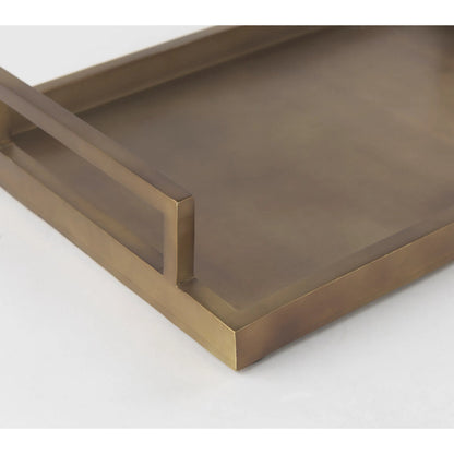 Shay Tray by Mercana in gold. Made from metal in a modern style.