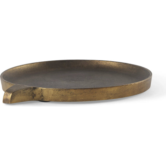 Marlowe Tray by Mercana in gold. Made from metal in a unique style.
