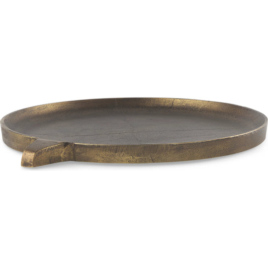 Marlowe Tray by Mercana in gold. Made from metal in a unique style.