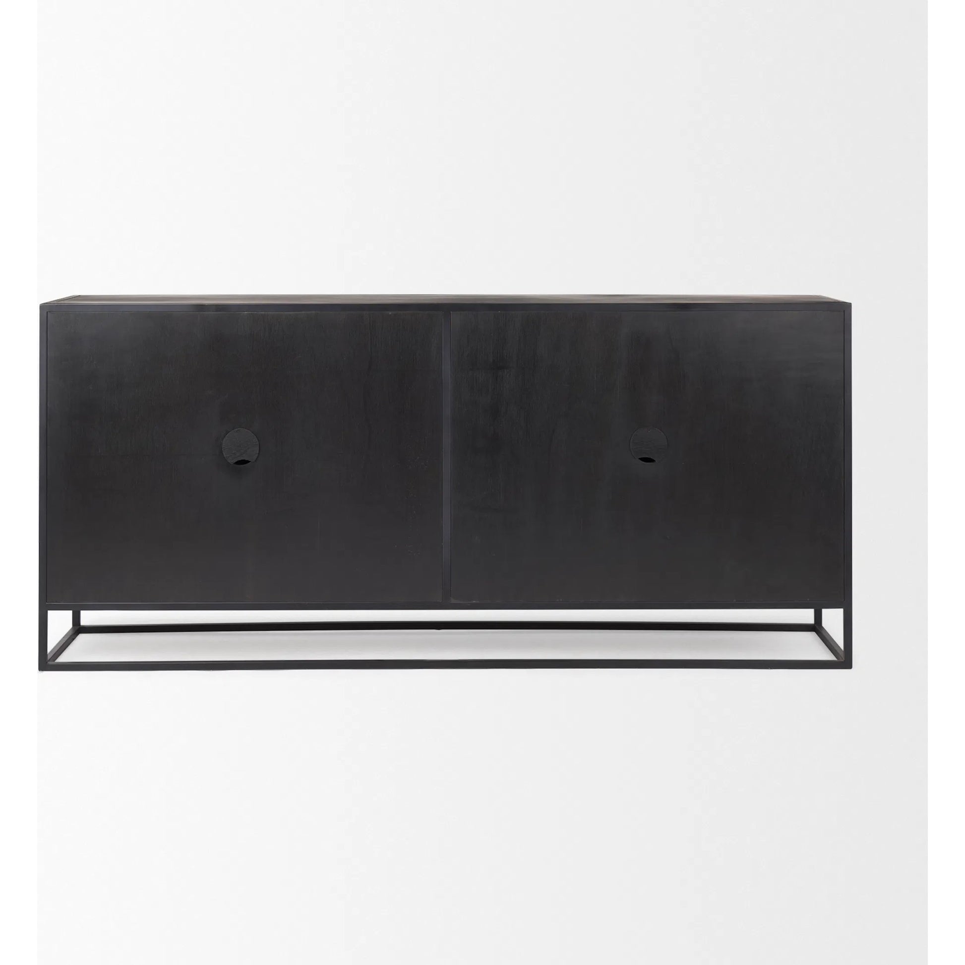 Sloan Sideboard by Mercana in black. Made from iron in a unique style.
