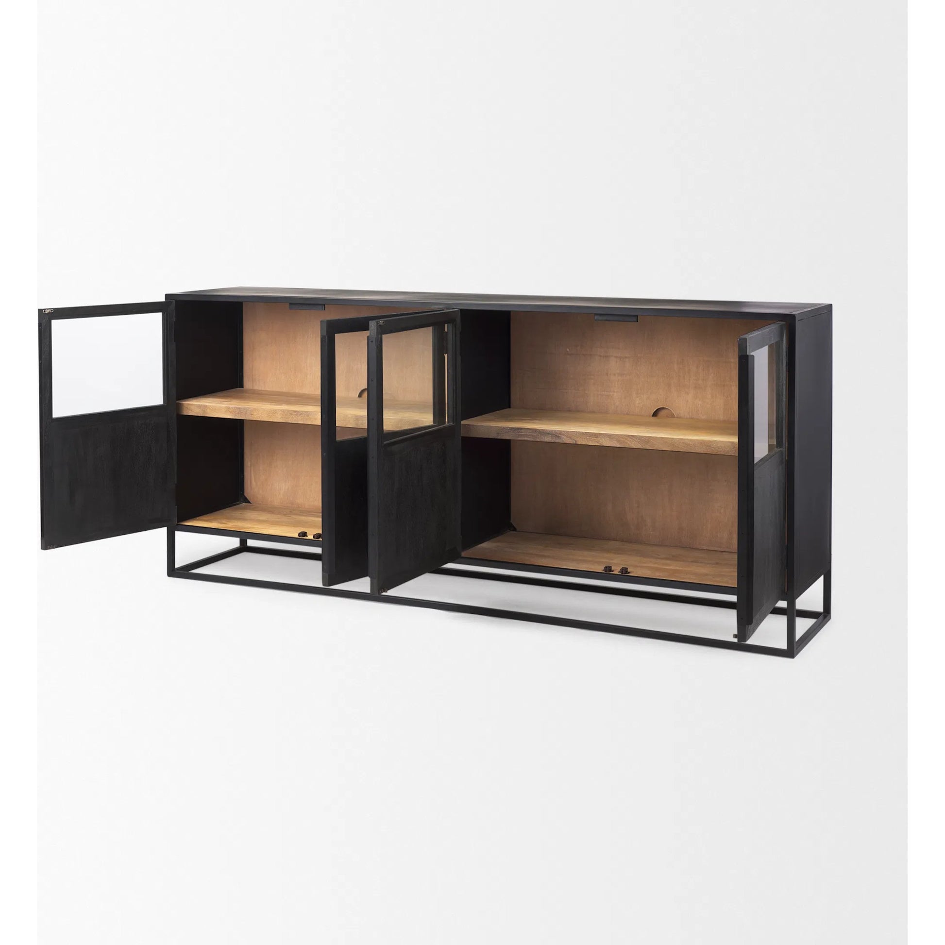 Sloan Sideboard by Mercana in black. Made from iron in a unique style.