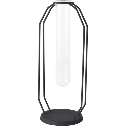 Aria Glass Vase by Mercana in black. Made from metal in a unique style.