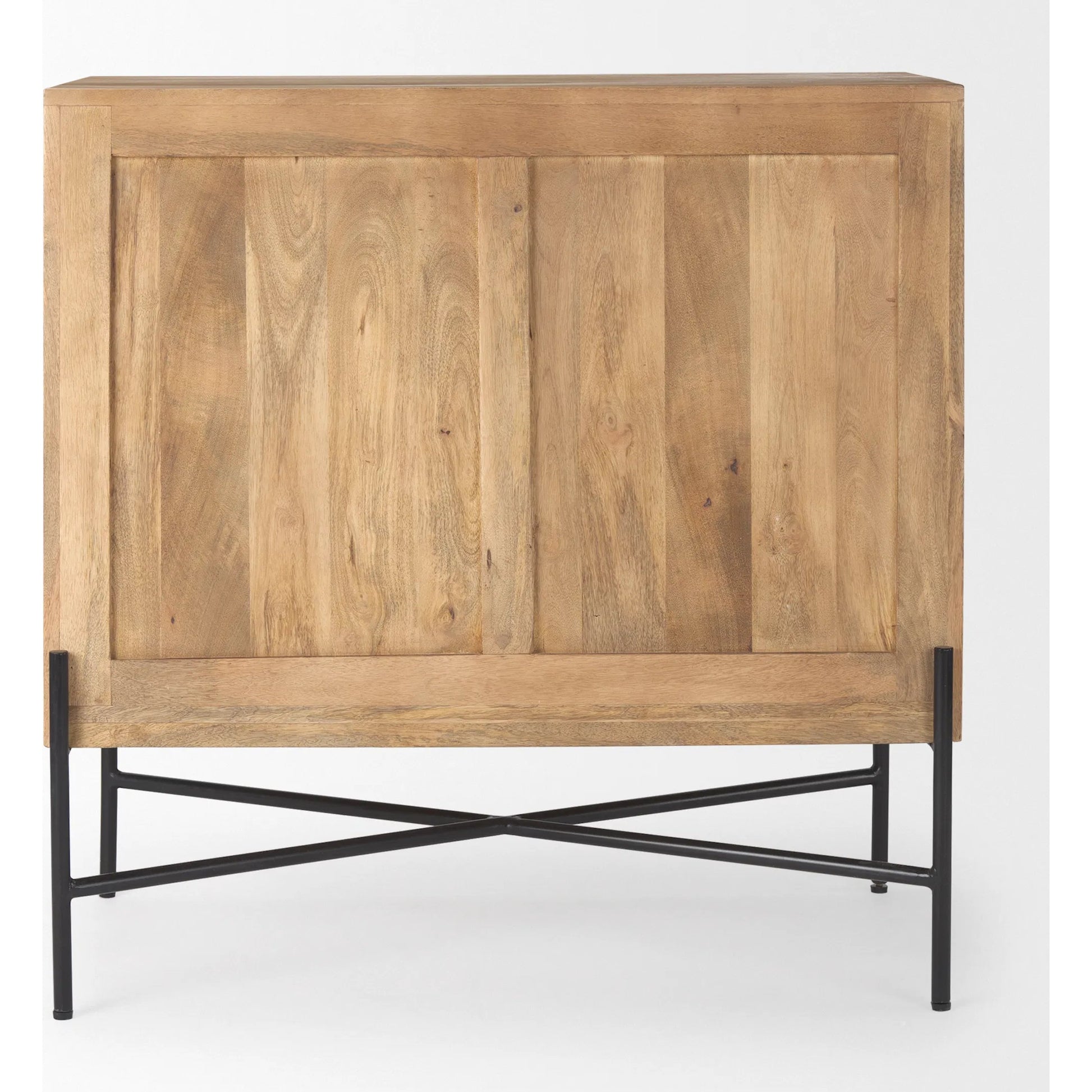 Cairo Accent Cabinet by Mercana in brown. Made from solid wood in a transitional style.