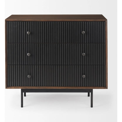 Grace Accent Cabinet by Mercana in brown. Made from solid wood in a modern style.