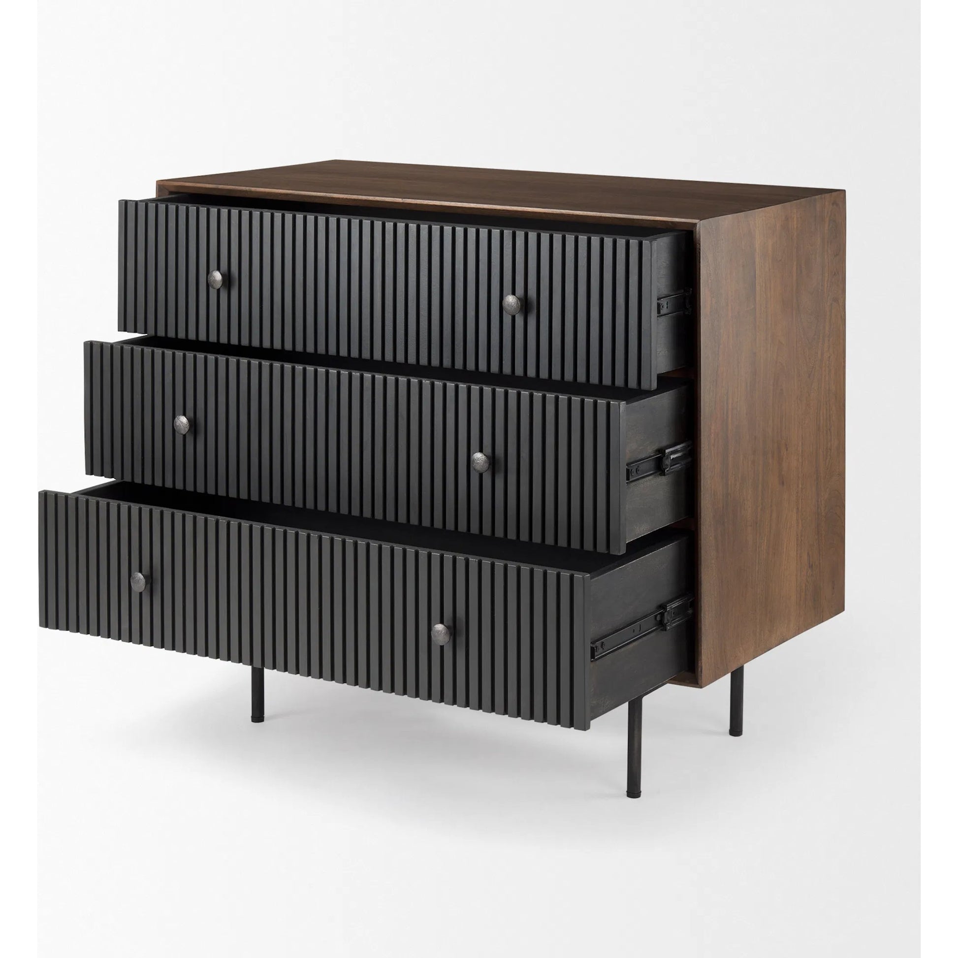 Grace Accent Cabinet by Mercana in brown. Made from solid wood in a modern style.
