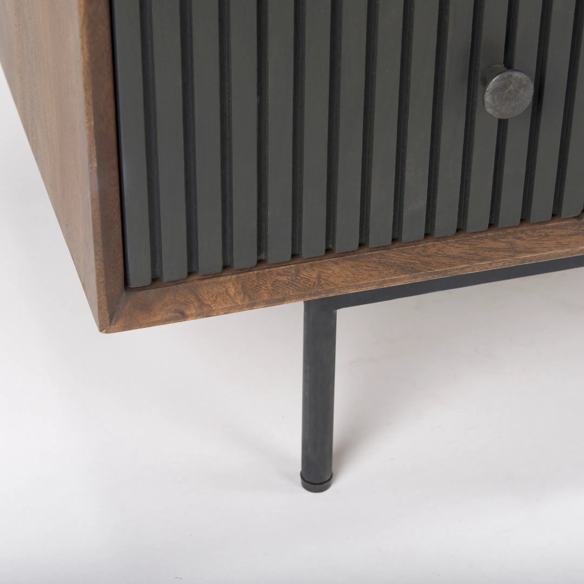 Grace Accent Cabinet by Mercana in brown. Made from solid wood in a modern style.