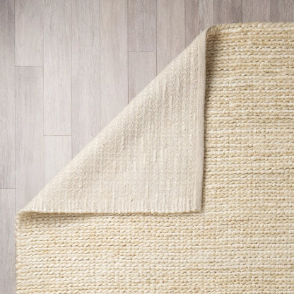 Milo Rug by Mercana in beige. Made from fabric in a unique style.