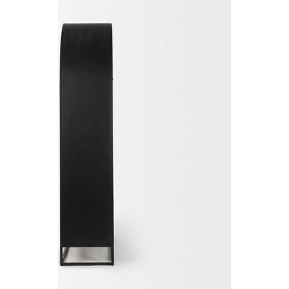 Sloan Large Curio Cabinet by Mercana in black. Made from solid wood in a unique style.
