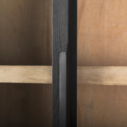 Sloan Large Curio Cabinet by Mercana in black. Made from solid wood in a unique style.