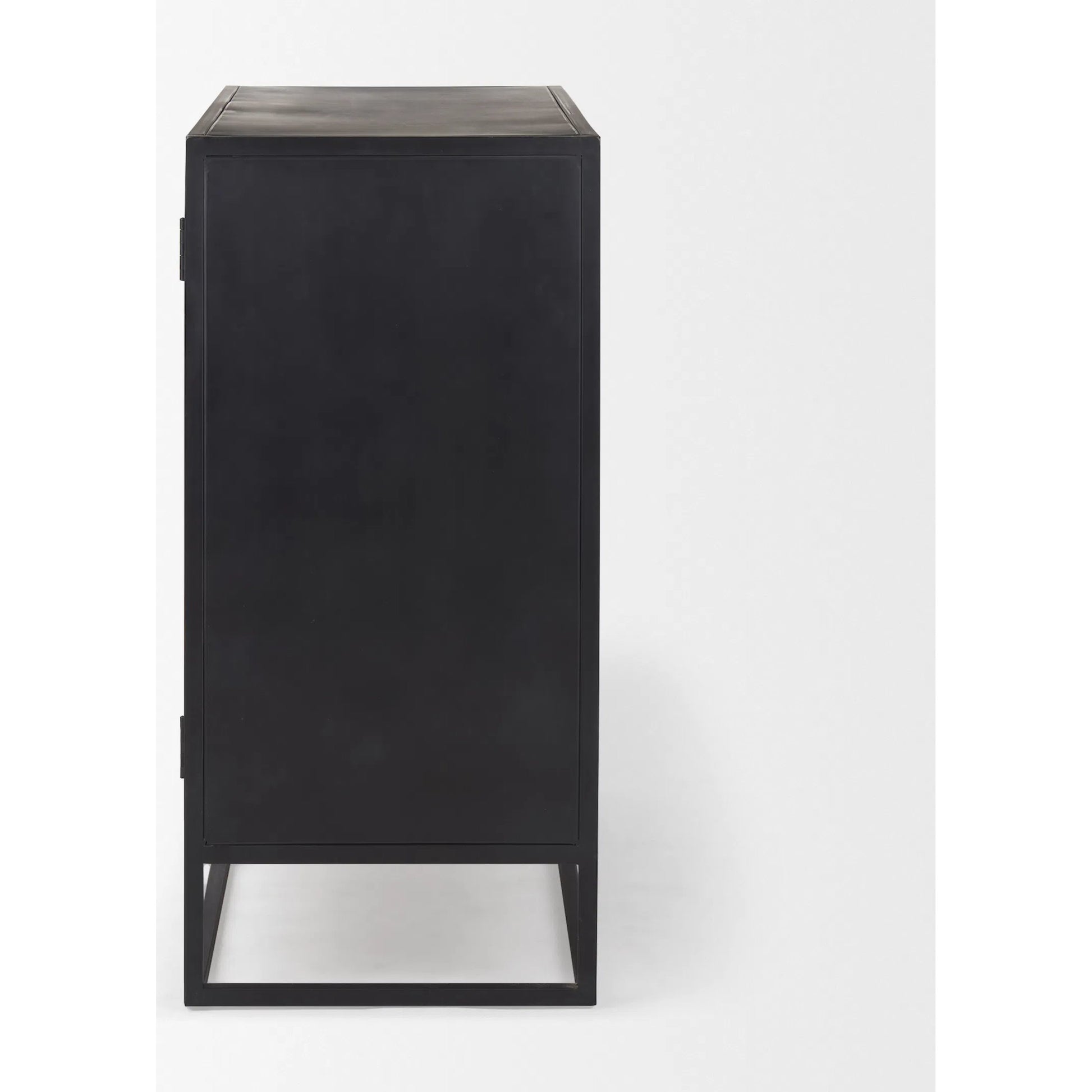 Sloan Accent Cabinet by Mercana in black. Made from solid wood in a unique style.