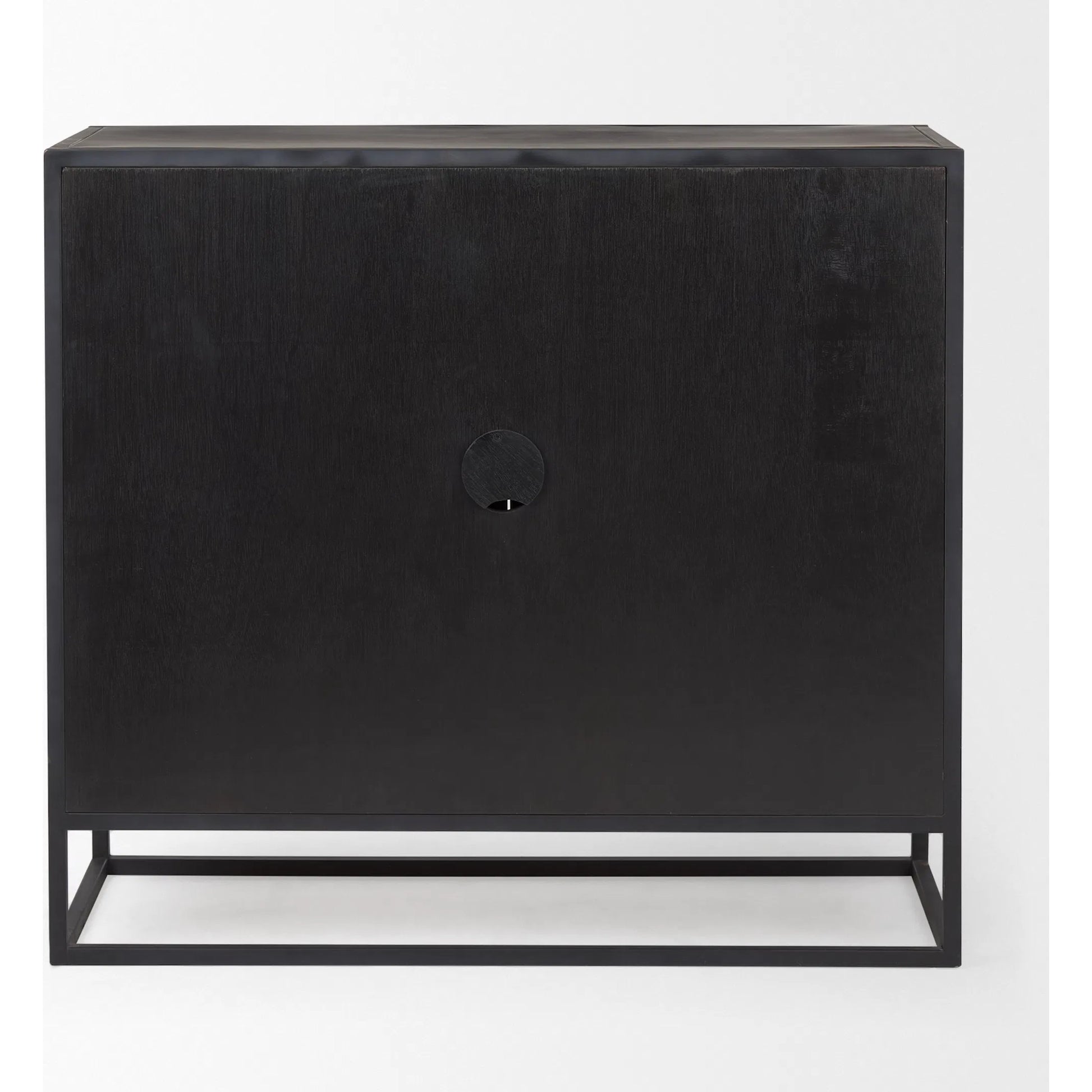 Sloan Accent Cabinet by Mercana in black. Made from solid wood in a unique style.