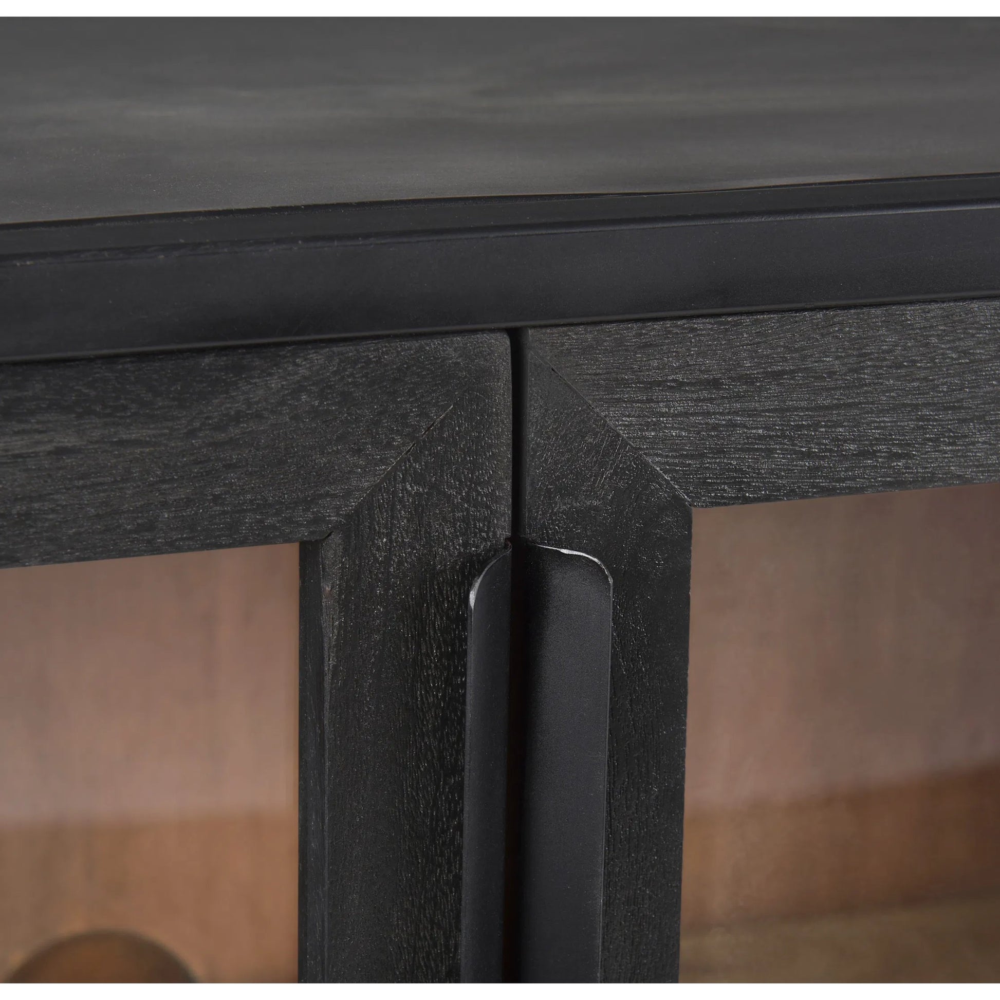 Sloan Accent Cabinet by Mercana in black. Made from solid wood in a unique style.