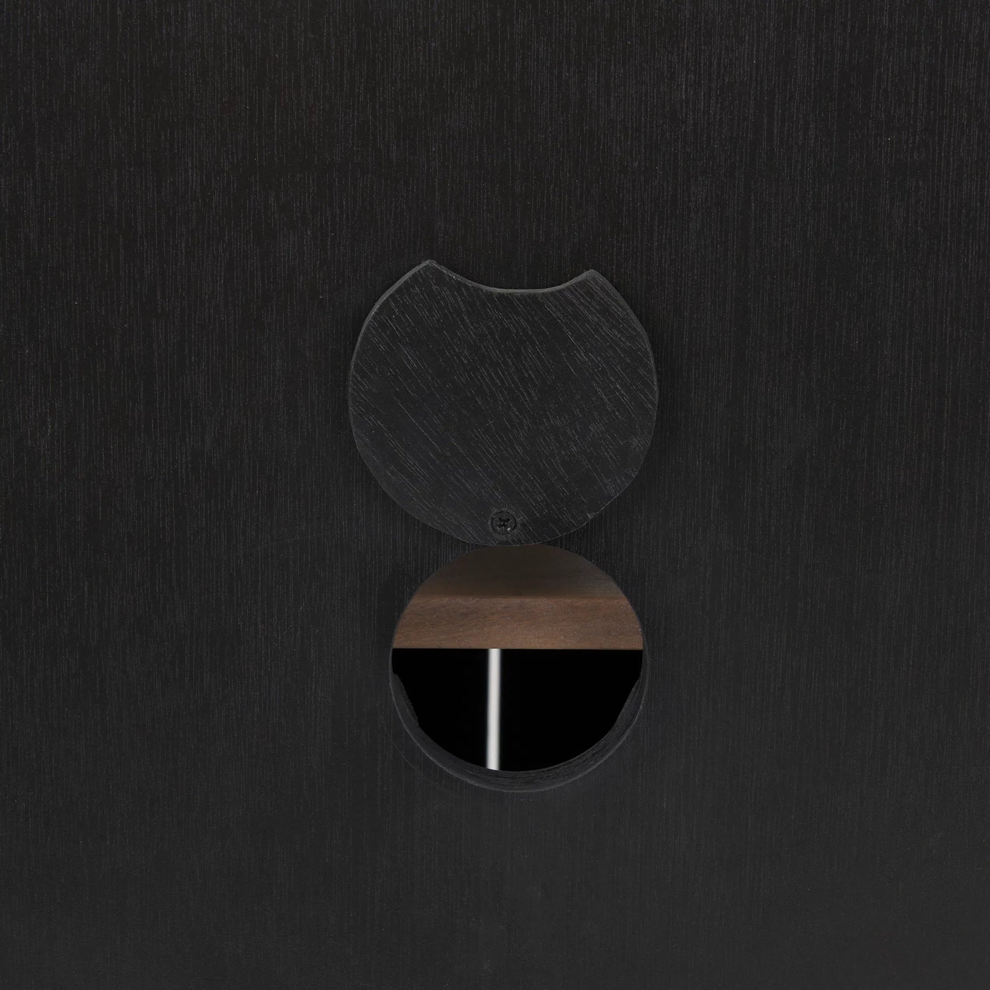 Sloan Accent Cabinet by Mercana in black. Made from solid wood in a unique style.