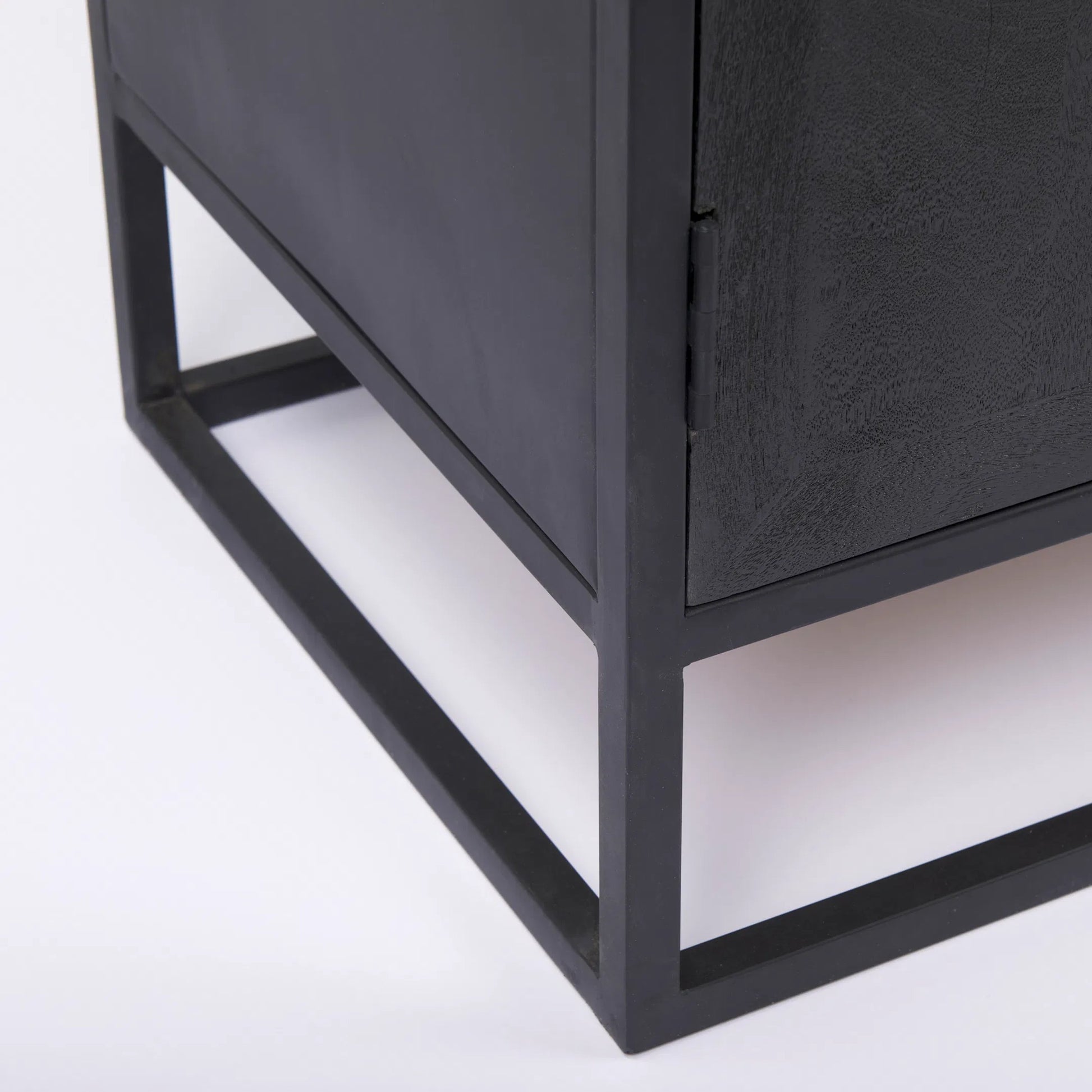 Sloan Accent Cabinet by Mercana in black. Made from solid wood in a unique style.