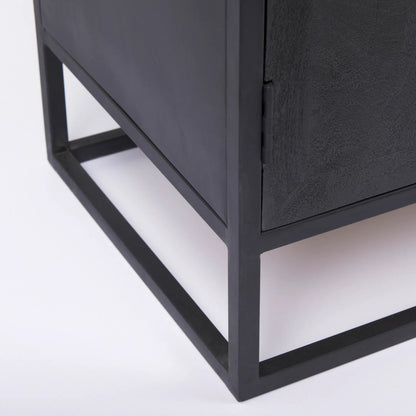 Sloan Accent Cabinet by Mercana in black. Made from solid wood in a unique style.