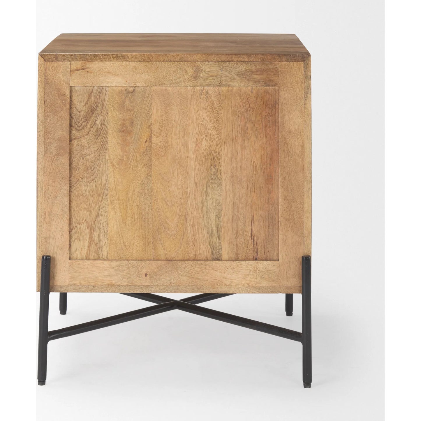 017 SI-2369893 | Closeup | Cairo Side Table by Mercana in brown. Made from solid wood in a transitional style.