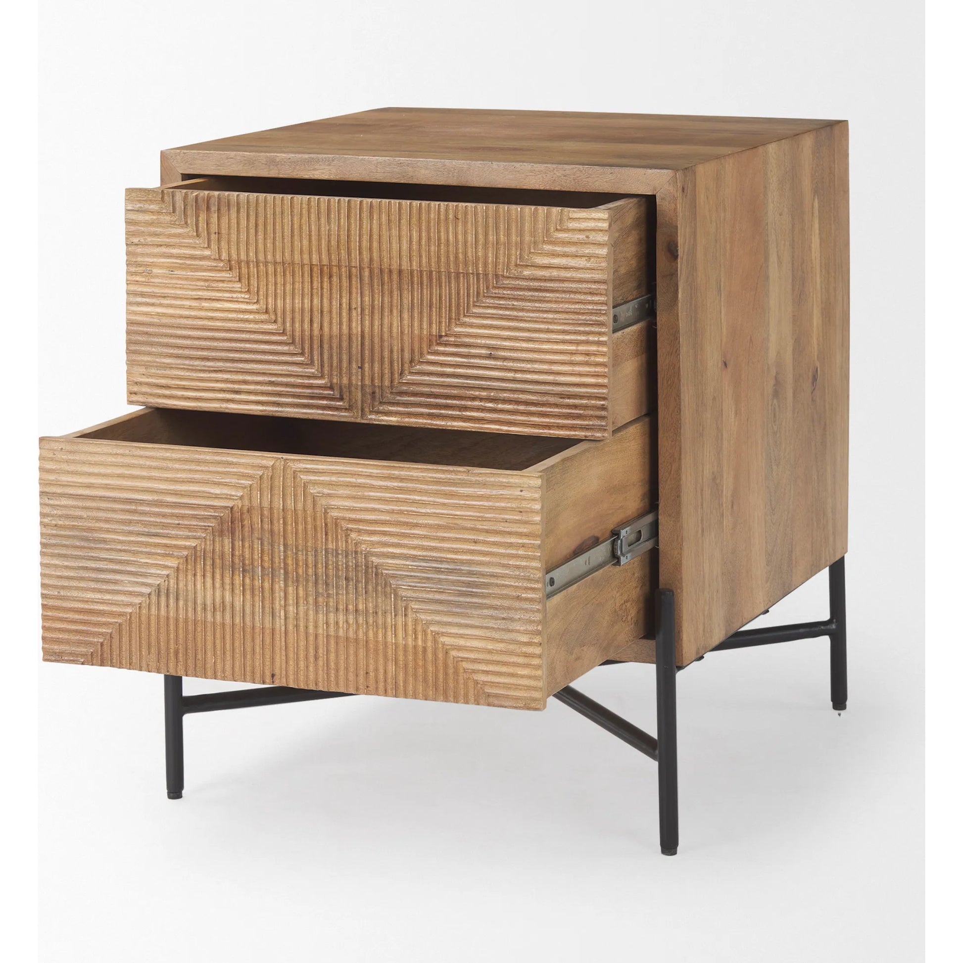 Cairo Side Table by Mercana in brown. Made from solid wood in a unique style.