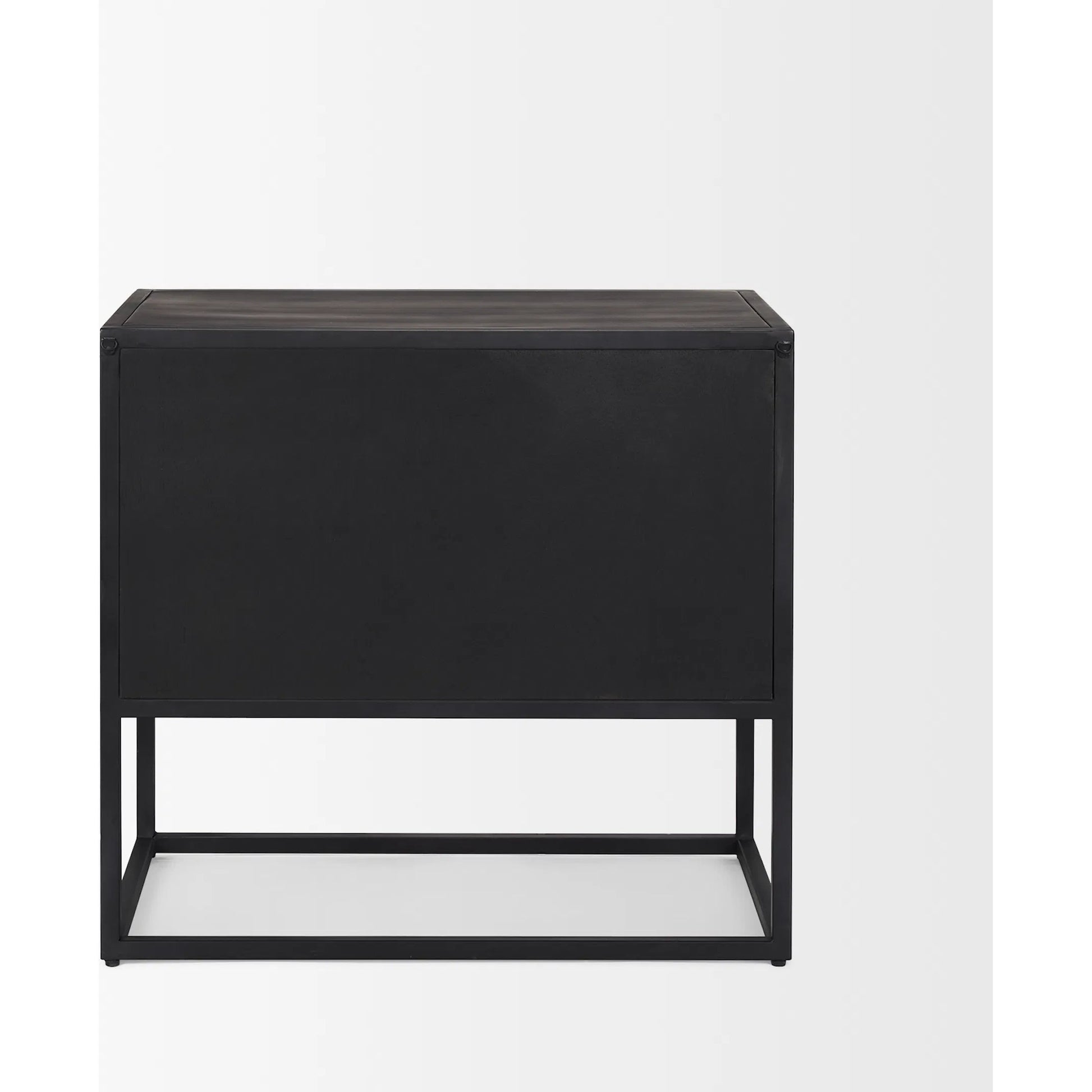 Sloan Side Table by Mercana in black. Made from metal in a unique style.