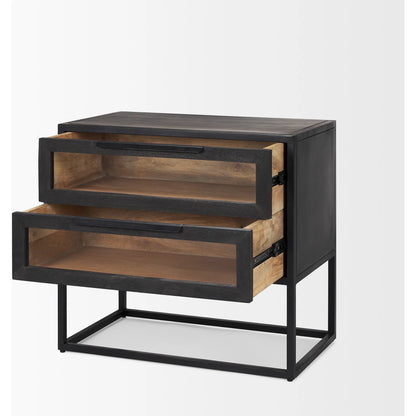 Sloan Side Table by Mercana in black. Made from metal in a unique style.