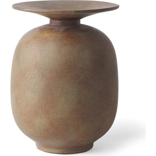 Rylee Brown Vase by Mercana in brown. Made from ceramic in a unique style.