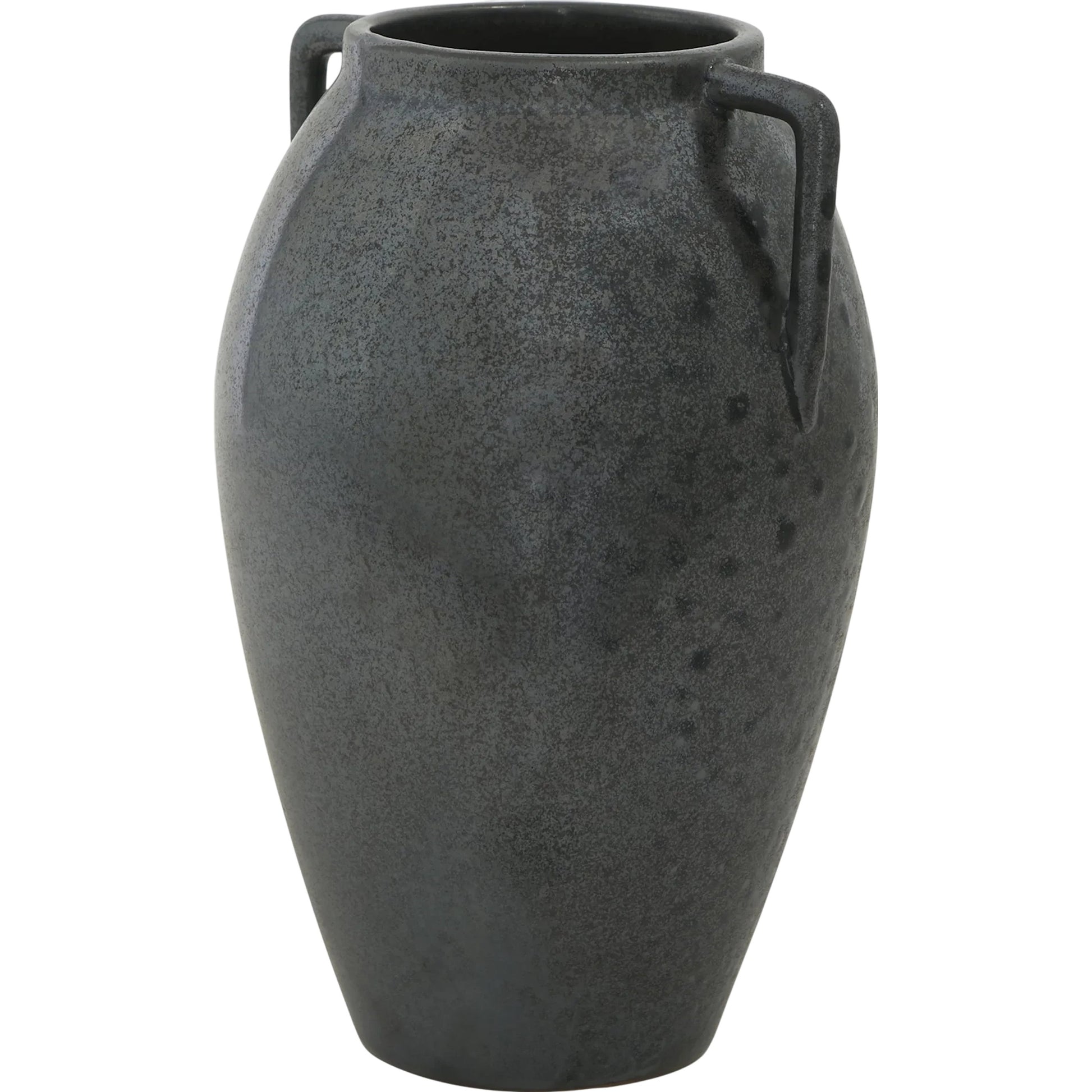 Kora Double Ear Vase by Mercana in gray. Made from ceramic in a modern style.