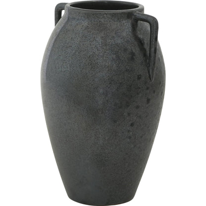 Kora Double Ear Vase by Mercana in gray. Made from ceramic in a modern style.