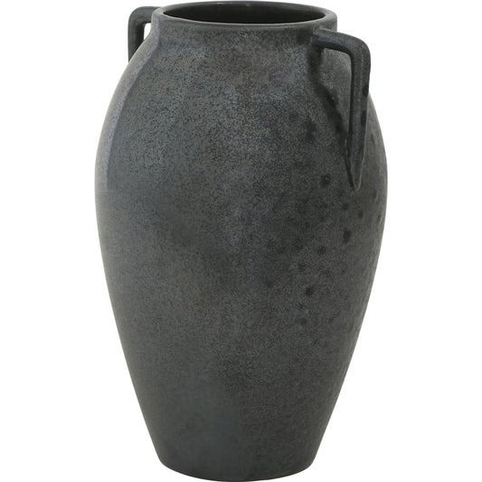 Kora Double Ear Vase by Mercana in gray. Made from ceramic in a unique style.