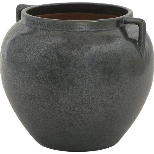 Kora Double Ear Vase by Mercana in gray. Made from ceramic in a unique style.