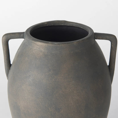 Kilian Vase by Mercana in brown, gray. Made from ceramic in a unique style.