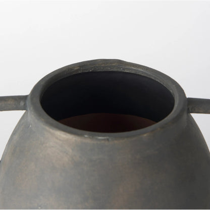 Kilian Vase by Mercana in brown, gray. Made from ceramic in a unique style.
