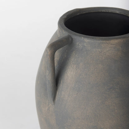 Kilian Vase by Mercana in brown, gray. Made from ceramic in a unique style.