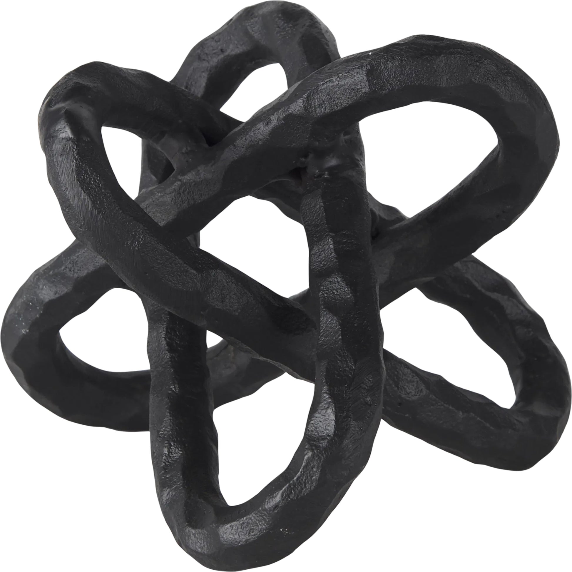 Wilhelm I Link Decor Object by Mercana in matte black. Made from metal in a modern style.