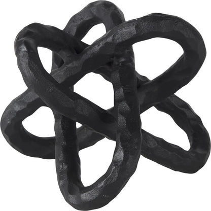 Wilhelm I Link Decor Object by Mercana in matte black. Made from metal in a modern style.