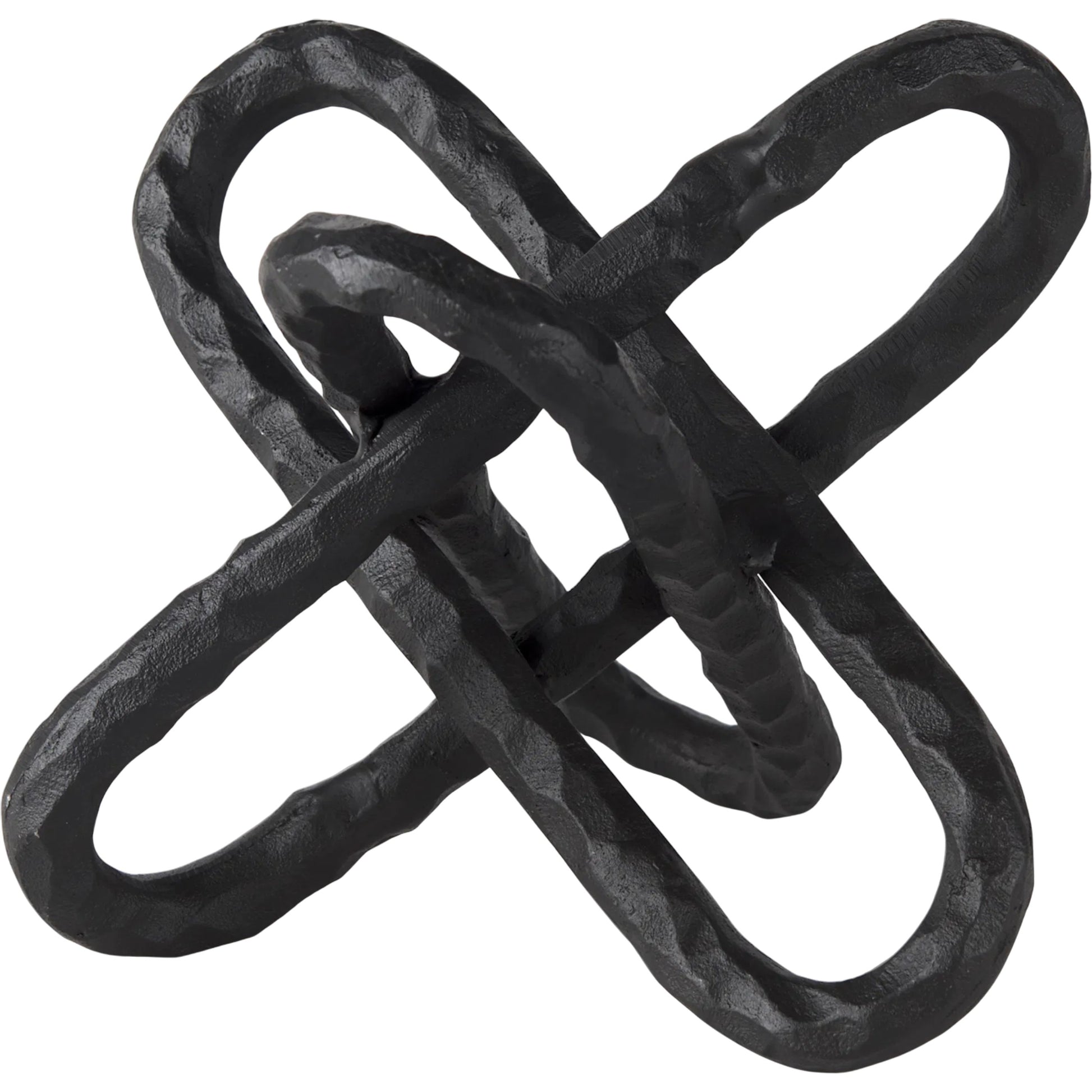 Wilhelm I Link Decor Object by Mercana in matte black. Made from metal in a modern style.