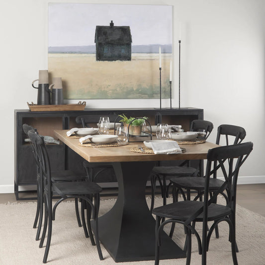 Evianna Ed Tray by Mercana in black. Made from metal in a unique style.